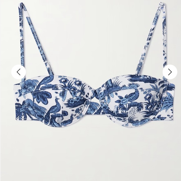 STAUD Sea Blue and White Tropical Bikini Set - Picture 9 of 9